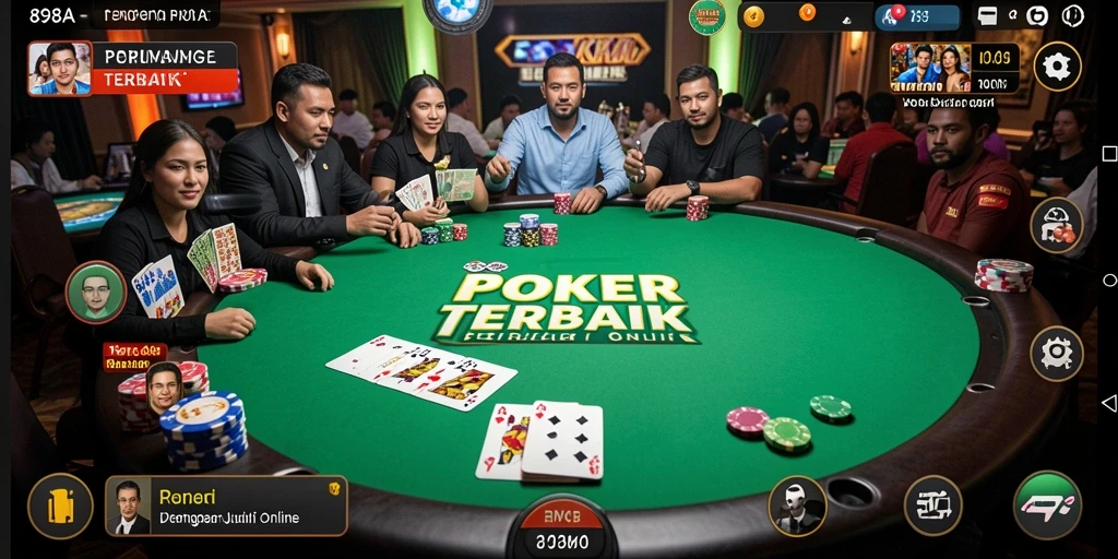 Tampilan menarik gameplay Poker di aplikasi 898A.