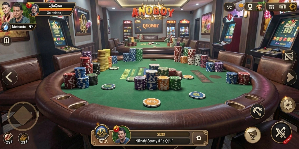 Gambaran gameplay menarik ANOBOY saat bermain QiuQiu.