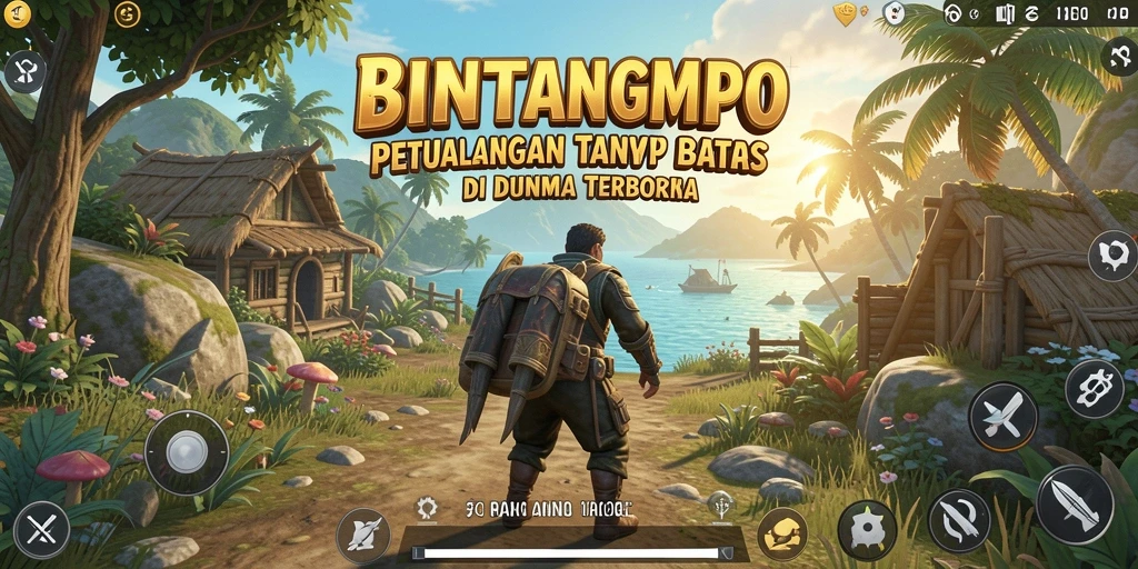 Screenshot BINTANGMPO menampilkan petualangan dalam dunia terbuka yang menakjubkan.