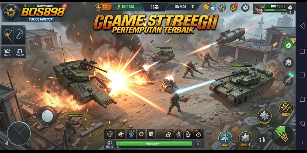 Tampilan gameplay BOS898 dengan pertempuran strategis yang seru.