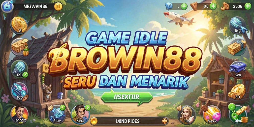 Tampilan gameplay seru BROWIN88 dengan karakter yang aktif.