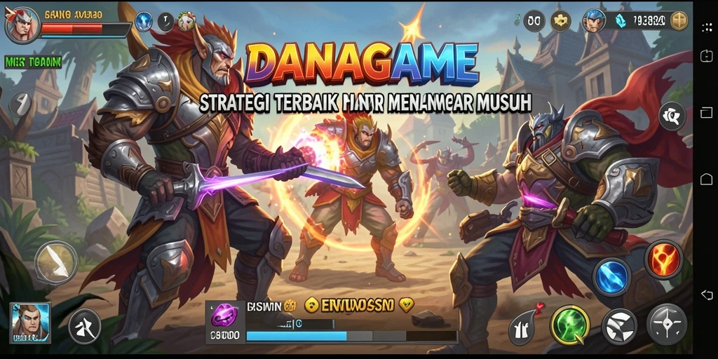 Gameplay mendebarkan DANAGAME dengan pertempuran strategi yang intens.