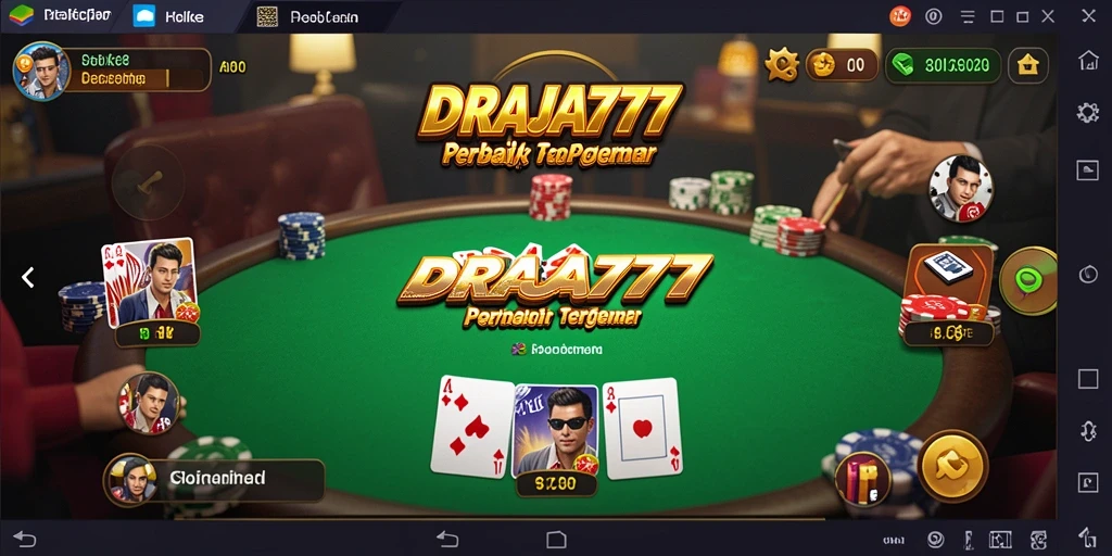 Screenshot gameplay DRAJA777 menampilkan suasana kompetitif di meja Poker.