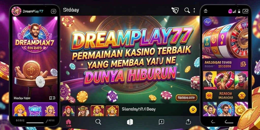 Screenshot utama DREAMPLAY77 yang menunjukkan gameplay kasino yang menarik.