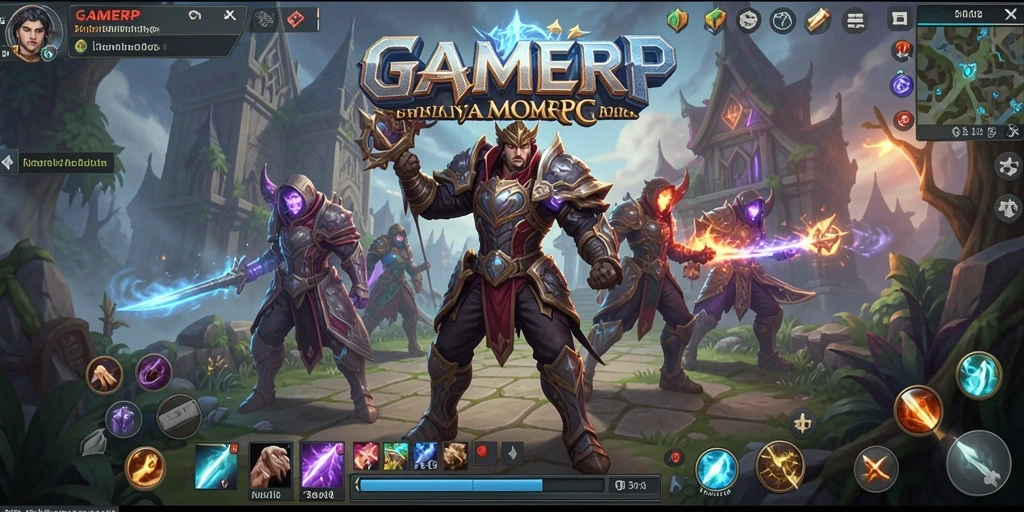 GAMERP menunjukkan gameplay MMORPG yang mendebarkan dan interaktif.