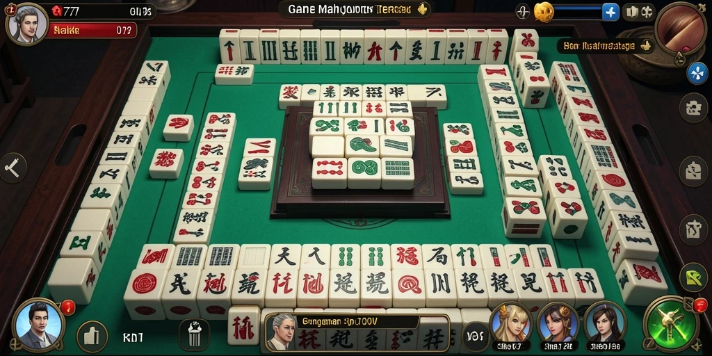 Screenshot gameplay GN777 menunjukkan aksi seru permainan Mahjong.