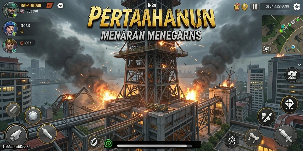 Tampilan seru gameplay Tower Defense HR89 yang menegangkan.