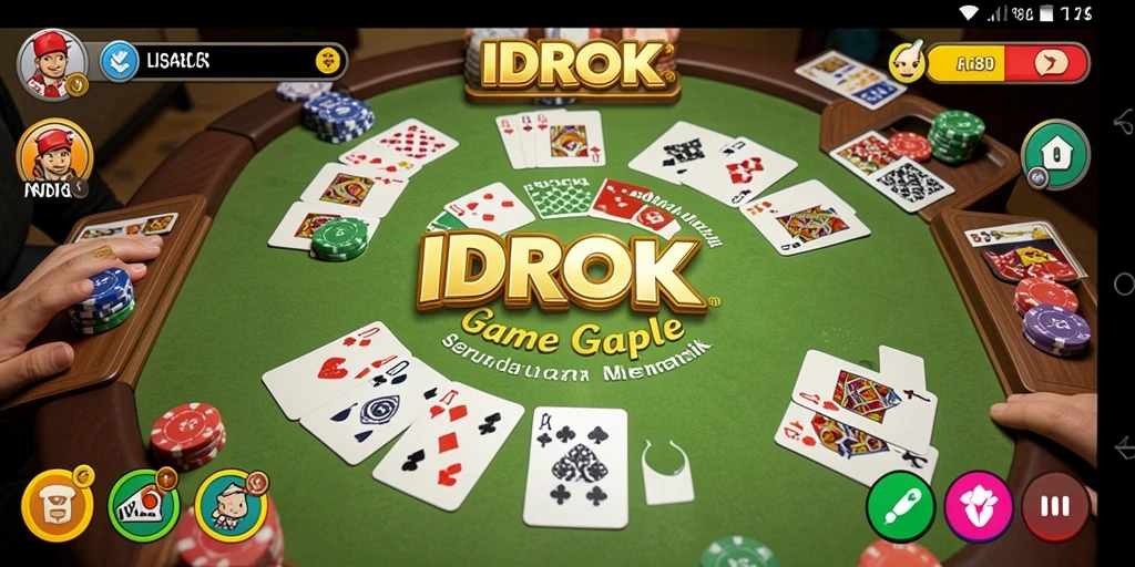 Tampilan gameplay Gaple yang mengasyikkan di IDROK.