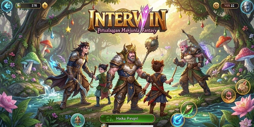 Tampilan gameplay INTERWIN yang penuh petualangan dan aksi.