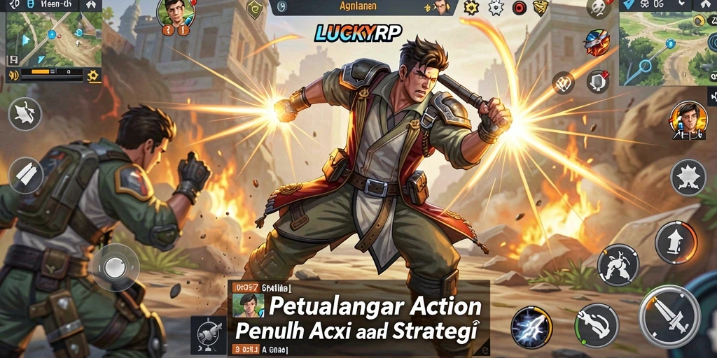 Tangkapan layar dari gameplay aksi menegangkan di LUCKYRP.