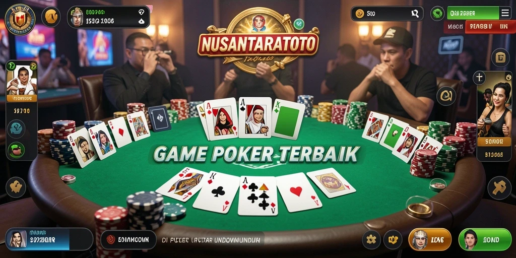 Tampilan gameplay menarik dari NUSANTARATOTO dalam permainan Poker.