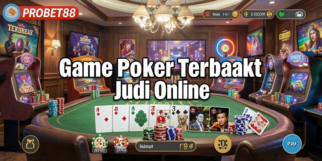 Screenshot gameplay PROBET88 dengan aksi poker seru.