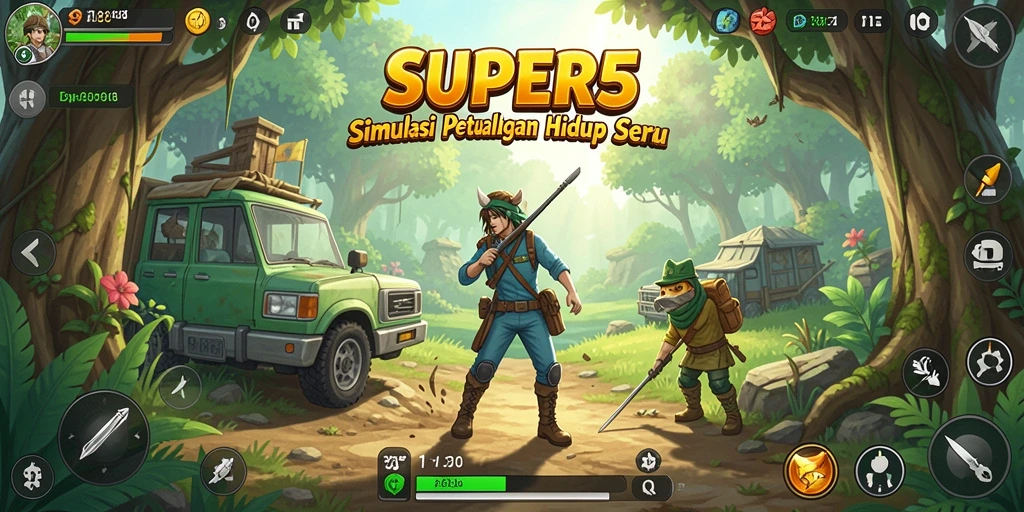 Tangkapan layar SUPER5 menampilkan gameplay yang mendebarkan dalam dunia Simulation.
