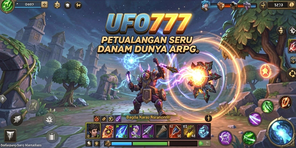 Screenshot permainan menunjukkan aksi intense dalam <strong>UFO777</strong> sebagai game ARPG.